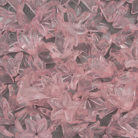 1106-0621-11PK - Plastic Bead Lily Flower 11x16mm Pink 1.2mm hole 100gr Bag (approx. 160pcs) 1106-0621-11PK,ROSE,montreal, quebec, canada, beads, wholesale