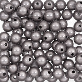1106-0859-0813 - Plastic Bead Round 8MM Grey Miracle 100pcs 1106-0859-0813,Beads,Plastic,Miracle,montreal, quebec, canada, beads, wholesale