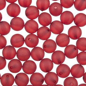 *1106-9014-211 - Plastic Bead Round 10MM Raspberry Matt App. 100 pcs  Limited Quantity! *1106-9014-211,montreal, quebec, canada, beads, wholesale