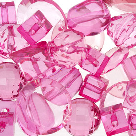 *DB-1106-9019-05 - Bille de Plastique Assortiment Rose Translucide 1 Sac  Quantité Limitée! *DB-1106-9019-05,Billes,Plastique,montreal, quebec, canada, beads, wholesale