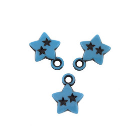 *DB-1106-9105 - Plastic Bead Star 12X14MM Blue 1 Box  (App. 170pcs) *DB-1106-9105,Bead,Plastic,Plastic,12X14MM,Star,Star,Blue,China,Dollar Bead,1 Box,(App. 170pcs),montreal, quebec, canada, beads, wholesale