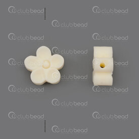 1106-9155-03 - Imitation Tagua Seed Bead Flower 11x11x5.5mm 1.5mm hole 20pcs 1106-9155-03,FLEURS,montreal, quebec, canada, beads, wholesale