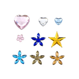 *1106-9917 - Plastic Cabochon Hearts, Flowers and Stars Assorted Size Mix 1 Box *1106-9917,Cabochons,Plastic,Cabochon,Plastic,Plastic,Assorted Size,Hearts, Flowers and Stars,Mix,China,1 Box,montreal, quebec, canada, beads, wholesale