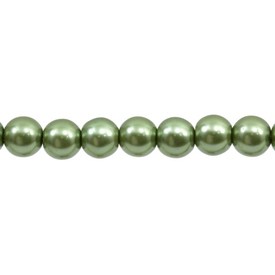 1107-0900-09 - Glass Bead Pearl Round 4MM Olive 16'' String 1107-0900-09,Beads,Glass,Pearled,4mm,Bead,Pearl,Glass,4mm,Round,Round,Green,Olive,China,16'' String,montreal, quebec, canada, beads, wholesale