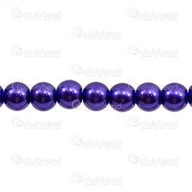 1107-0900-13 - Glass Bead Pearl Round 4MM Dark Purple 32in String (app 140pcs) 1107-0900-13,Beads,Glass,Pearled,4mm,Bead,Pearl,Glass,Glass,4mm,Round,Round,Blue,Dark Purple,China,montreal, quebec, canada, beads, wholesale