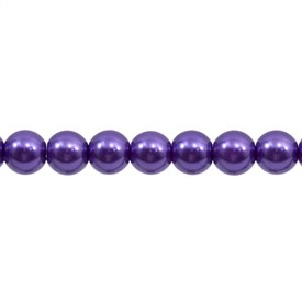 1107-0901-07 - Glass Bead Pearl Round 6MM Purple 16'' String 1107-0901-07,Beads,Glass,Pearled,6mm,Bead,Pearl,Glass,6mm,Round,Round,Mauve,Purple,China,16'' String,montreal, quebec, canada, beads, wholesale