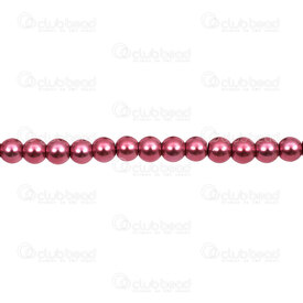 1107-0901-11 - Glass Bead Pearl Round 6MM Plum 32in String (app 120pcs) 1107-0901-11,M,Glass,16'' String,Mauve,Bead,Pearl,Glass,Glass,6mm,Round,Round,Mauve,Plum,China,montreal, quebec, canada, beads, wholesale