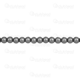 1107-0901-25 - Glass Bead Pearl Round 6MM warm grey 32in String (app 120pcs) 1107-0901-25,Beads,Glass,montreal, quebec, canada, beads, wholesale