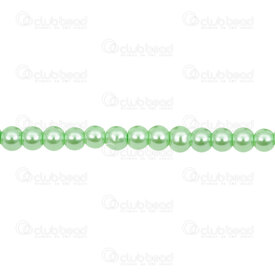 1107-0901-31 - Glass Bead Pearl Round 6mm Apple Green 0.8mm hole 32in String (app120pcs) 1107-0901-31,Beads,Glass,montreal, quebec, canada, beads, wholesale