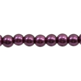 1107-0903-11 - Glass Bead Pearl Round 10MM Plum 32in String (app 70pcs) 1107-0903-11,Beads,10mm,16'' String,Bead,Pearl,Glass,Glass,10mm,Round,Round,Mauve,Plum,China,16'' String,montreal, quebec, canada, beads, wholesale