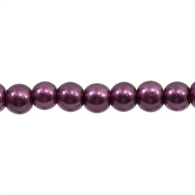 *1107-0905-11 - Glass Bead Pearl Round 14MM Plum 16'' String *1107-0905-11,Beads,14MM,Bead,Pearl,Glass,Glass,14MM,Round,Round,Mauve,Plum,China,16'' String,montreal, quebec, canada, beads, wholesale