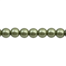 *1107-0910-09 - Glass Bead Pearl Round 4MM Olive Matt 16'' String *1107-0910-09,montreal, quebec, canada, beads, wholesale