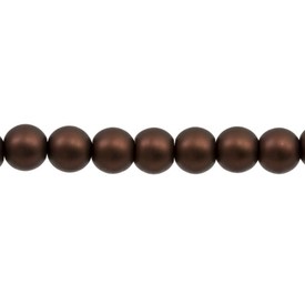 *1107-0911-05 - Glass Bead Pearl Round 6MM Brown Matt 16'' String *1107-0911-05,1107-0,Brown,Bead,Pearl,Glass,6mm,Round,Round,Brown,Brown,Matt,China,16'' String,montreal, quebec, canada, beads, wholesale