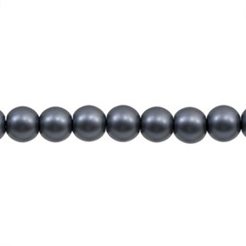 1107-0912-03 - Glass Bead Pearl Round 8MM Grey Matt 32'' String 1107-0912-03,Bead,Pearl,Glass,8MM,Round,Round,Grey,Grey,Matt,China,16'' String,montreal, quebec, canada, beads, wholesale