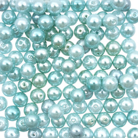 *1107-0999-15 - Czech Glass Bead Pearl Round 6MM Green Mint App. 170pcs Czech Republic Limited Quantity! *1107-0999-15,Beads,Glass,Pearled,6mm,Bead,Pearl,Glass,Czech Glass,6mm,Round,Round,Green,Mint,Green,montreal, quebec, canada, beads, wholesale