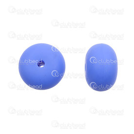 1108-0100-2315 - Perle de dentition en Silicone Rondelle 15X23mm Cobalt Pâle 5pcs pour Bijoux de Dentition 1108-0100-2315,perle rondelle,montreal, quebec, canada, beads, wholesale