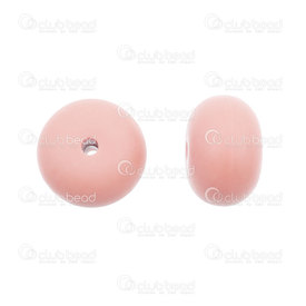 1108-0100-2347 - Silicone Chew Bead Rondelle 15X23mm Pastel Pink 5pcs for Teething Jewelry 1108-0100-2347,Perle ronde,montreal, quebec, canada, beads, wholesale