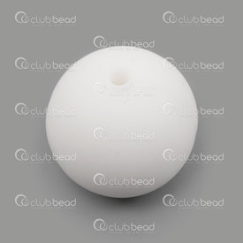 1108-0101-1929 - Perle de dentition en Silicone Rond 19mm Blanc 10pcs pour Bijoux de Dentition 1108-0101-1929,19mm,montreal, quebec, canada, beads, wholesale