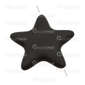 1108-0104-4727 - Perle de dentition en Silicone Étoile 47x11mm Noir 1pc pour Bijoux de Dentition 1108-0104-4727,ETOILE bille,montreal, quebec, canada, beads, wholesale