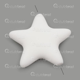 1108-0104-4729 - Perle de dentition en Silicone Étoile 47x11mm Blanc 1pc pour Bijoux de Dentition 1108-0104-4729,ETOILE bille,montreal, quebec, canada, beads, wholesale