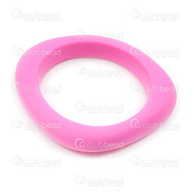 1108-0106-9255 - Silicone Bracelet Teething Jewelry irregular shape 80X92mm 7.5 inches interior Bubble Gum Pink 1pc for Teething Jewelry 1108-0106-9255,Clearance by Category,Others,montreal, quebec, canada, beads, wholesale