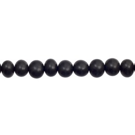 1109-1201-01 - Horn Bead Round 8MM Black 16'' String Philippines 1109-1201-01,montreal, quebec, canada, beads, wholesale