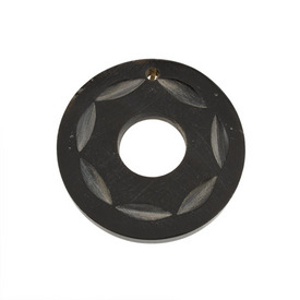 *1109-1351 - Horn Pendant Donut 39MM Black Engraved Design 2pcs India *1109-1351,Pendants,Horn,Pendant,Natural,Horn,39MM,Round,Donut,Black,Black,Engraved Design,India,2pcs,montreal, quebec, canada, beads, wholesale