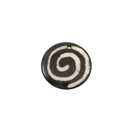 *1109-1374-01 - Bone Pendant Coin 25MM Black Painted Design 25pcs India *1109-1374-01,Pendants,Bone,Pendant,Natural,Bone,25MM,Round,Coin,Black,Black,Painted Design,India,25pcs,montreal, quebec, canada, beads, wholesale