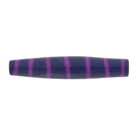 *1109-1394-03 - Bone Bead Tube 7X37MM Navy Purple Lines 20pcs India *1109-1394-03,Beads,Bone,7X37MM,Bead,Natural,Bone,7X37MM,Cylinder,Tube,Navy,Purple Lines,India,20pcs,montreal, quebec, canada, beads, wholesale
