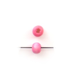 *1110-2013 - Wood Bead Round 4MM Pink 90gr *1110-2013,1110-2013,montreal, quebec, canada, beads, wholesale