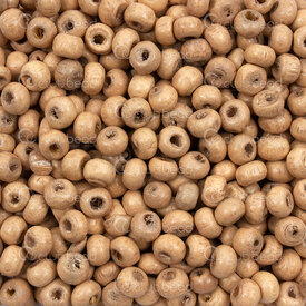 1110-2023-SAC - Bille de Bois Rond 5mm Naturel Trou 2mm 1 Sac 90gr (approx. 1440pcs) 1110-2023-SAC,1440p,montreal, quebec, canada, beads, wholesale