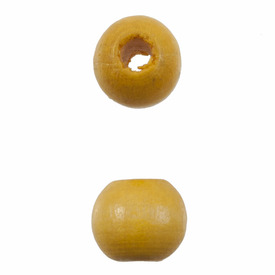 1110-2047-SAC - Wood Bead Round 6MM Yellow 1 Bag  (App. 540pcs) 1110-2047-SAC,montreal, quebec, canada, beads, wholesale