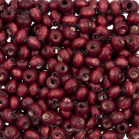 1110-2055-SAC - Bille de Bois Rond 6MM Acajou Tou 2mm 1 Sac 90gr (App. 1500pcs) 1110-2055-SAC,ACA,montreal, quebec, canada, beads, wholesale