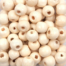 1110-2083-SAC - Wood Bead Round 10mm Natural 3mm hole 1bag 90gr (approx. 250pcs) 1110-2083-SAC,Beads,Wood,Dyed,montreal, quebec, canada, beads, wholesale