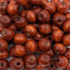 1110-2095-SAC - Wood Bead Round 10MM Mahogany 90gr 1110-2095-SAC,Beads,Wood,Dyed,montreal, quebec, canada, beads, wholesale