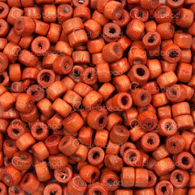 1110-21101-SAC - Wood Bead Cylinder 5X3.5MM Brunt Orange 1110-21101-SAC,Beads,Wood,montreal, quebec, canada, beads, wholesale