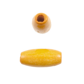 1110-2147-SAC - Wood Bead Rice 7X15MM Yellow 90gr 1110-2147-SAC,Bille de Bois Grain de Riz 7X15MM,montreal, quebec, canada, beads, wholesale