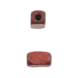 1110-2205-SAC - Wood Bead Rectangle 5X8MM Red 90gr 1110-2205-SAC,bois rectangle,montreal, quebec, canada, beads, wholesale