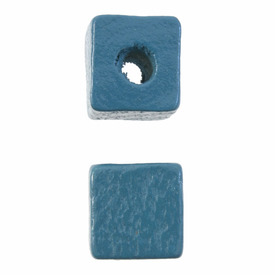 1110-2317-SAC - Wood Bead Cube 10MM Light Blue 1 Box  (App. 195pcs) 1110-2317-SAC,Blue cube beads,montreal, quebec, canada, beads, wholesale