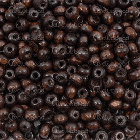 1110-240101-0501 - Wood Bead Round 5mm Dark Brown 2mm hole 1bag 90gr (approx. 1440pcs) 1110-240101-0501,Beads,Wood,Painted,montreal, quebec, canada, beads, wholesale