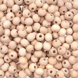 1110-240101-0601 - Schima Wood Bead Round 6mm Natural Matte 2mm hole 1bag 90gr (app 1500pcs) 1110-240101-0601,Beads,Wood,Painted,montreal, quebec, canada, beads, wholesale