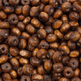 1110-240101-0605 - Wood Bead Round 6.5x5mm Dark Brown 2mm Hole 1bag 90g (app. 1500pcs) 1110-240101-0605,bille de bois,montreal, quebec, canada, beads, wholesale