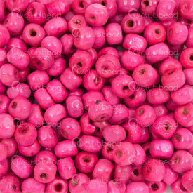 1110-240101-0607 - Wood Bead Round 5x6mm Pink 2mm hole 1bag 90gr (app 1500pcs) 1110-240101-0607,Beads,Wood,Painted,montreal, quebec, canada, beads, wholesale