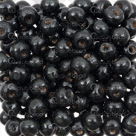 1110-240101-0809 - Wood Bead Round 8mm black 1bag 100gr (app 544pcs) 1110-240101-0809,Beads,Wood,montreal, quebec, canada, beads, wholesale