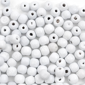 1110-240101-1001 - Wood Bead Round 10MM White 1bag 100gr (app 325pcs) 1110-240101-1001,Beads,Wood,Painted,montreal, quebec, canada, beads, wholesale