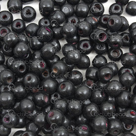 1110-240101-1009 - Wood Bead Round 10MM Black 1bag 100gr (app 325pcs) 1110-240101-1009,Beads,Wood,montreal, quebec, canada, beads, wholesale
