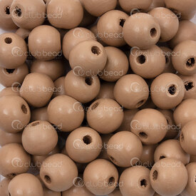 1110-240101-1013 - Wood Bead Round 10mm Tan 1bag 100gr (app 325pcs) 1110-240101-1013,2',montreal, quebec, canada, beads, wholesale
