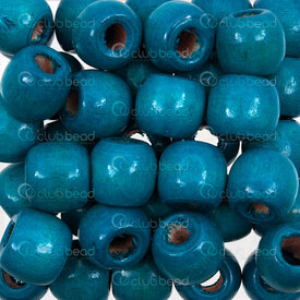 1110-240107-1203 - Wood Bead Baril 12x11mm Blue 5mm hole 1bag 90gr (app 150pcs) 1110-240107-1203,Beads,Wood,Dyed,montreal, quebec, canada, beads, wholesale