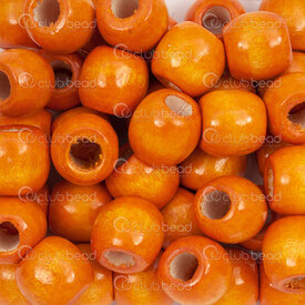 1110-240107-1205 - Wood Bead Barrel 12x11mm Orange Dyed 5mm Hole 90g app. 150pcs 1110-240107-1205,Beads,Wood,Dyed,Bead,Natural,Wood,12X11MM,Round,Barrel,Orange,Orange,Dyed,5mm Hole,China,montreal, quebec, canada, beads, wholesale