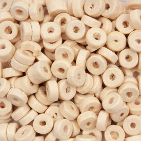 1110-240117-0801 - Wood Bead Spacer Heishi 3.5x8mm Natural Dyed 2mm Hole 90g app. 900pcs 1110-240117-0801,Findings,Wood,Bead,Spacer,Natural,Wood,3.5x8mm,Cylinder,Heishi,Beige,Natural,Dyed,2mm Hole,China,montreal, quebec, canada, beads, wholesale
